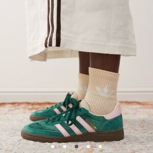 ADIDAS Handball Spezial Shoes in Green and Pink